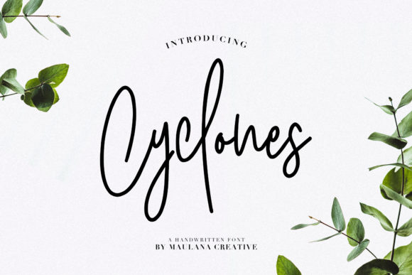 Cyclones: A Modern Script Font for Contemporary Branding