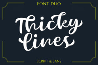 Thickylines: A Bold Script Font for Crafters and Designers